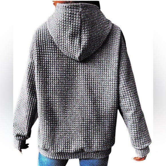 NWT Gray Quilted Hoodie - Picture 3 of 6